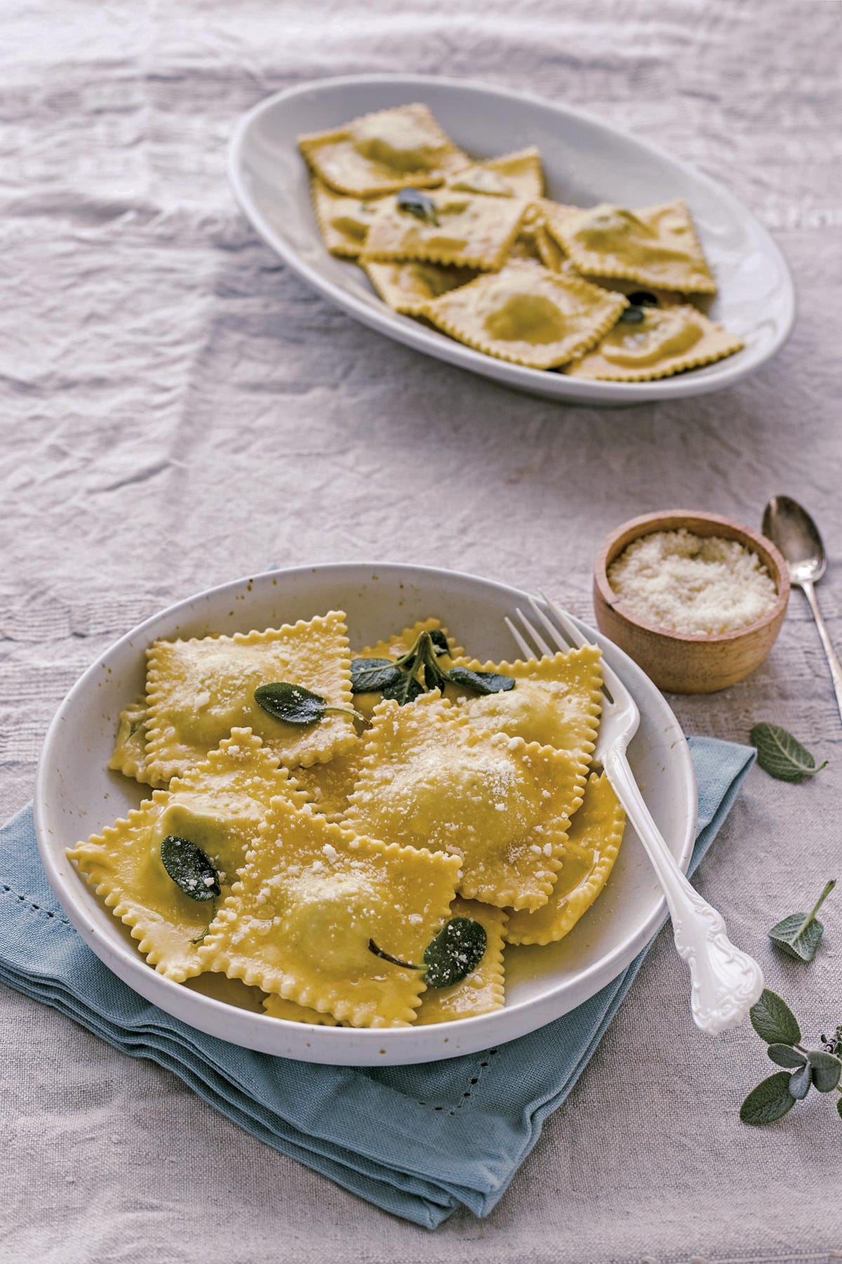 Raviolis de queso ricotta - Cocina fácil