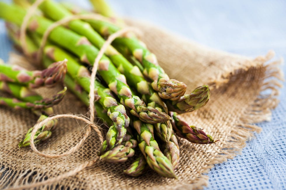 Raw fresh asparagus