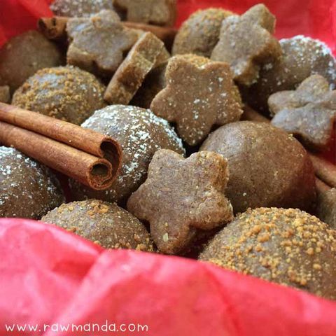 raw gingerbread cookie balls
