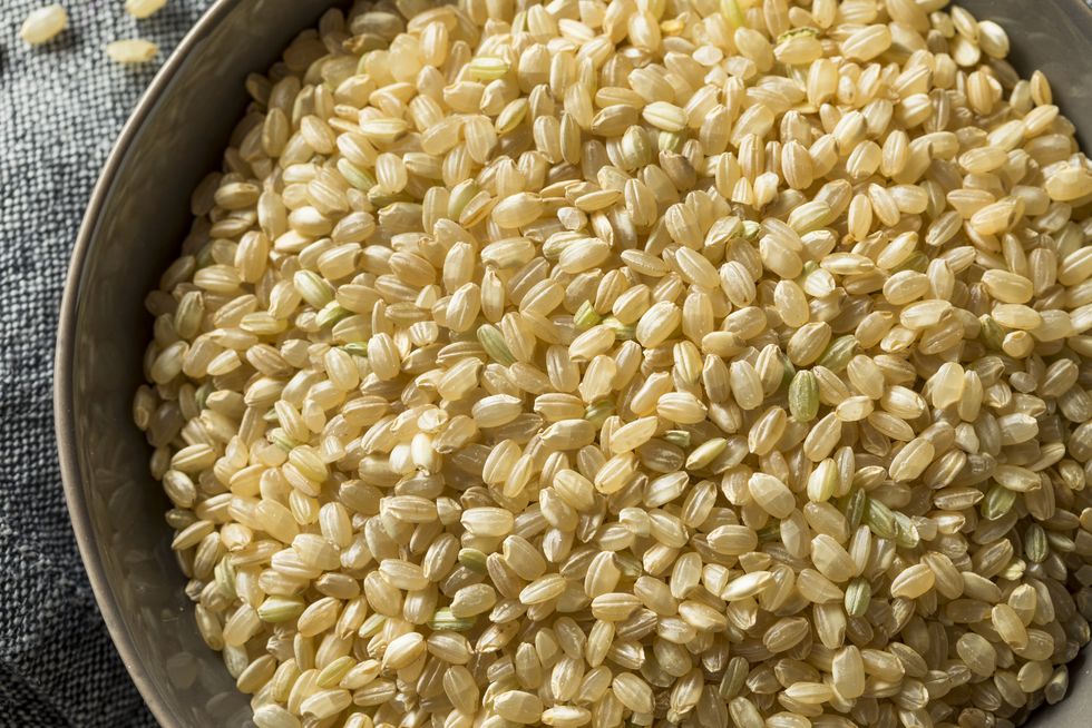 raw organic short grain brown rice