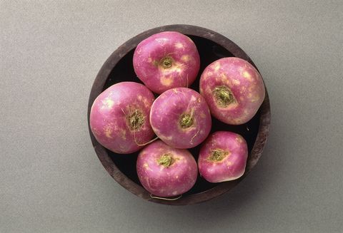 raw turnips in a bowl