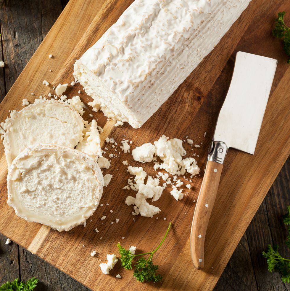 raw white organic goat cheese