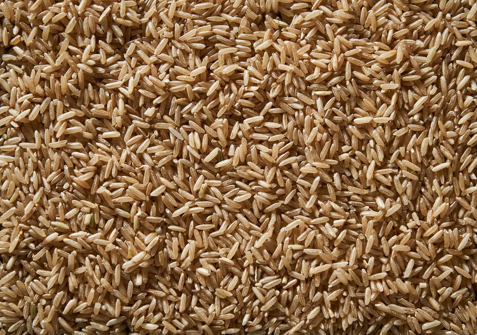 raw whole rice background
