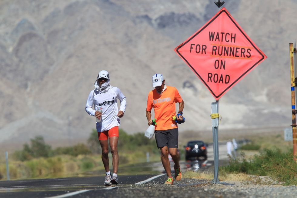 annual badwater ultra marathon held in death valley's extreme heat