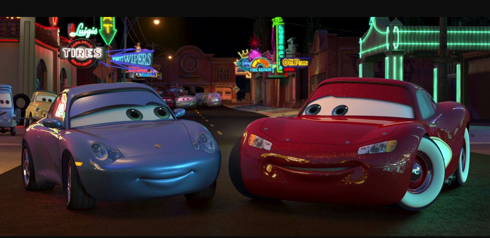 Lightning McQueen and Sally Carrera