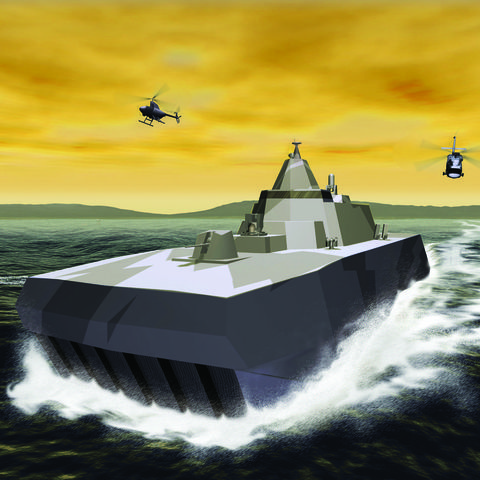 artist rendering of the raytheon company led team lcs' concept for the us navy's littoral combat ship    the next generation surface combatant prnewsfoto