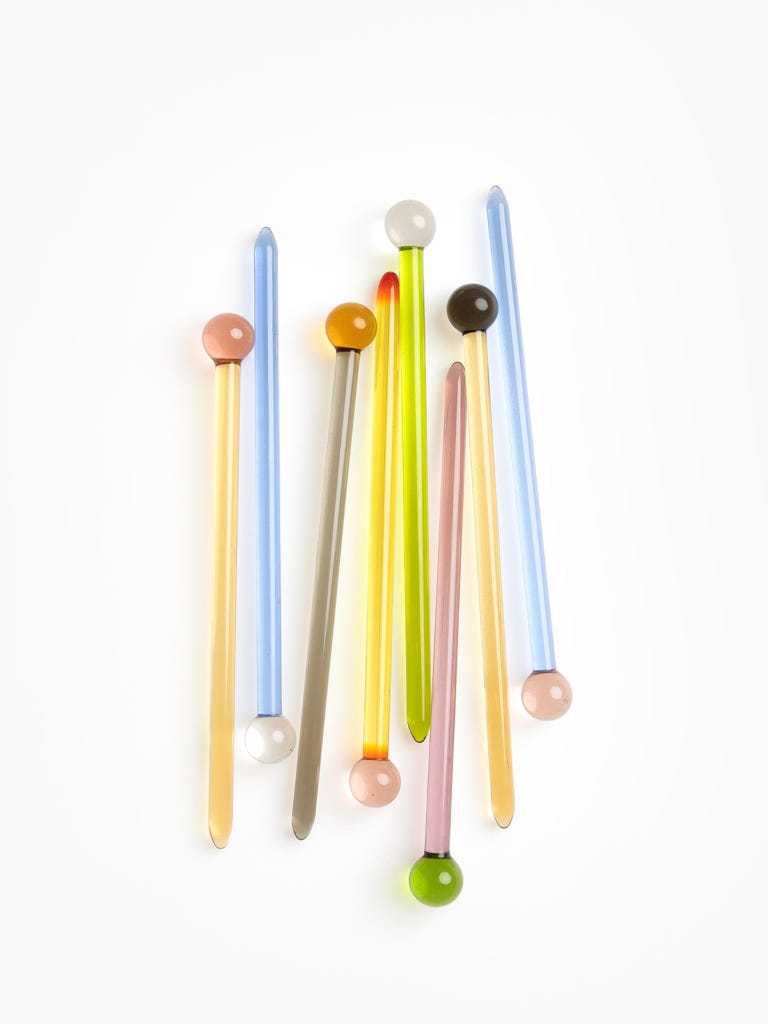 Grape Striped Plastic Coffee Stirrers, Cocktail Straw Stirrer