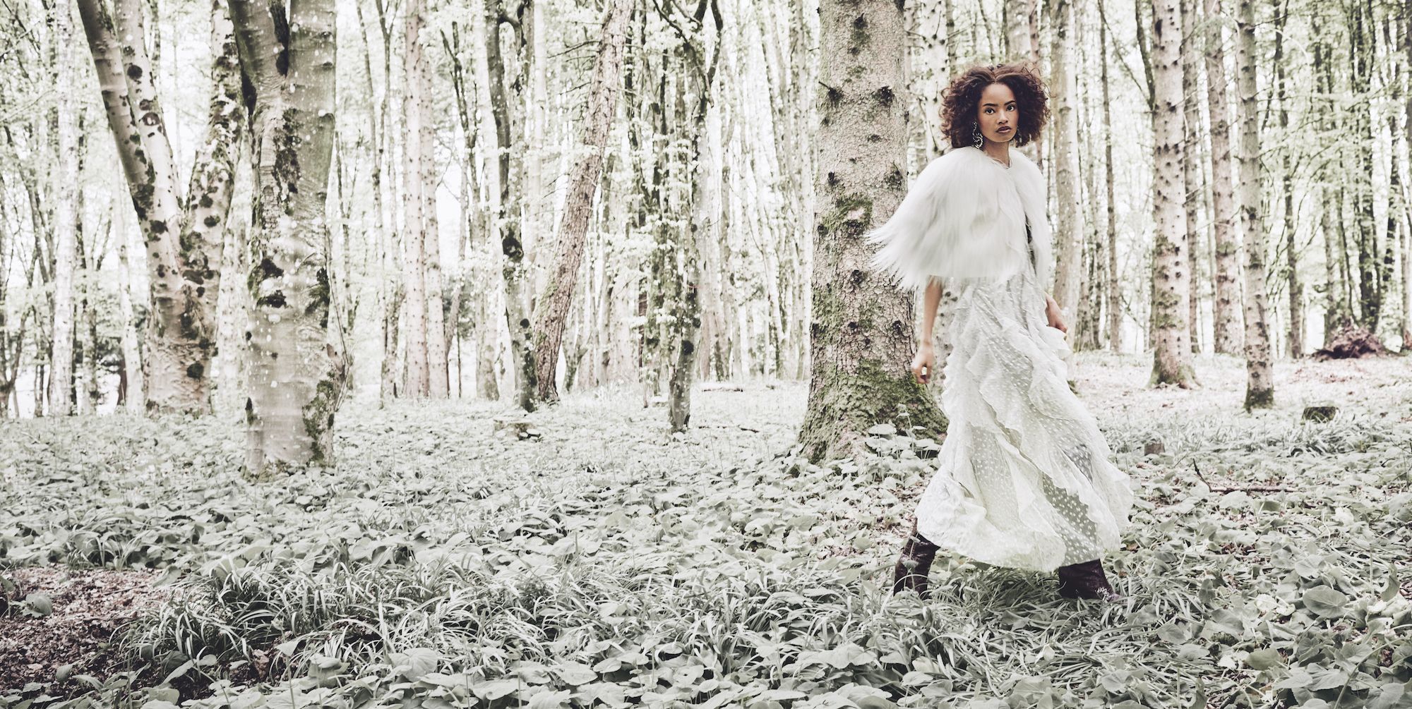 Winter Harper's Bazaar shoot, Valentino dress