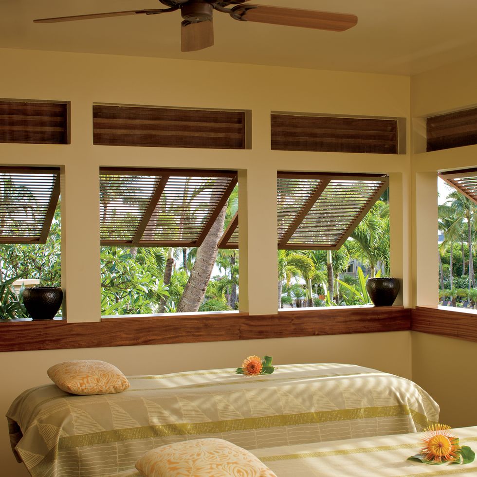 Ceiling fan, Room, Furniture, Property, Interior design, Window covering, Window treatment, Window, Ceiling, Building, 
