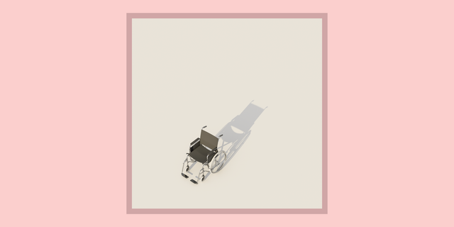wheelchair with shadow