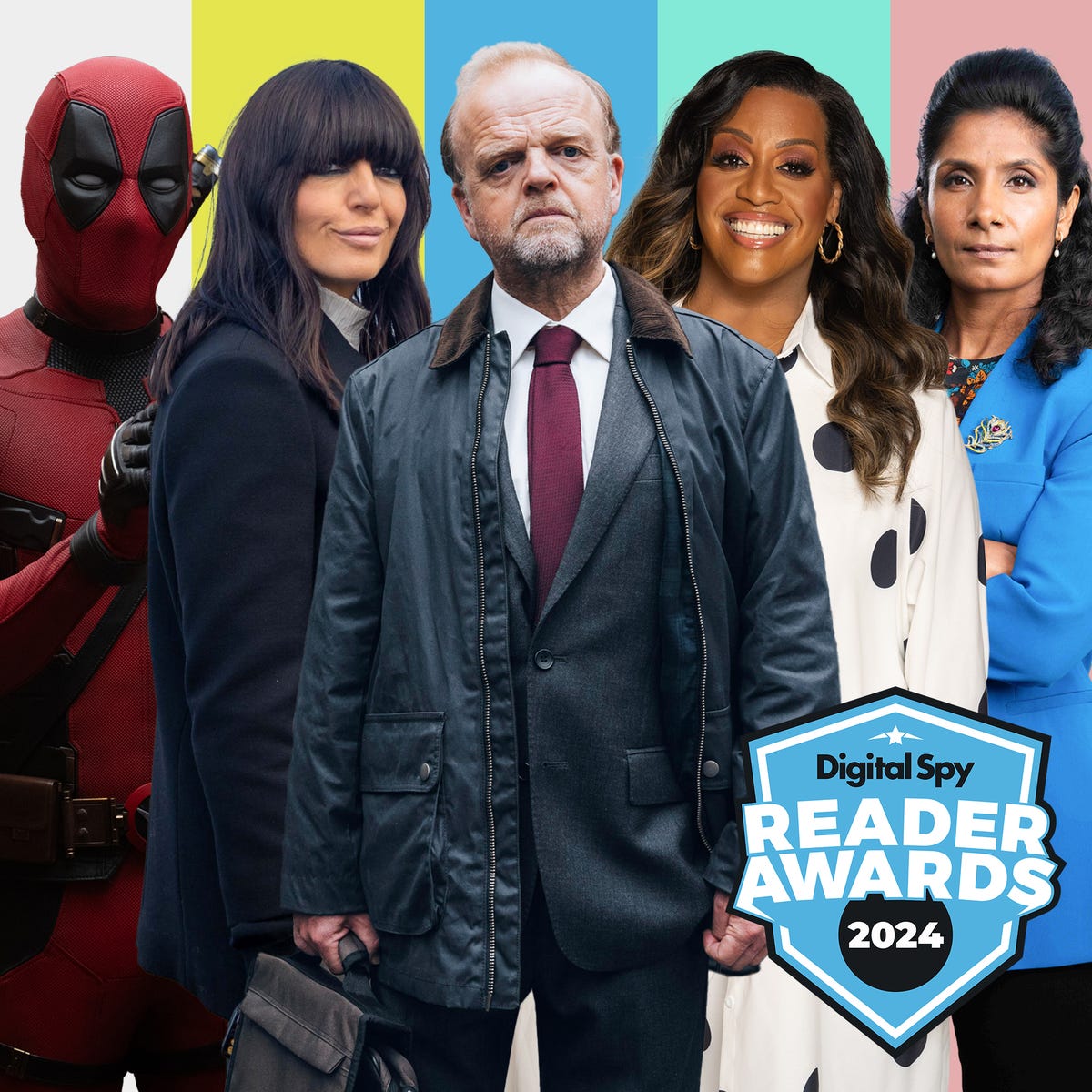 digital spy reader awards 2024 deadpool claudia winkleman, the traitors toby jones, mr bates alison hammond, the great british bake off balvinder sopal, eastenders