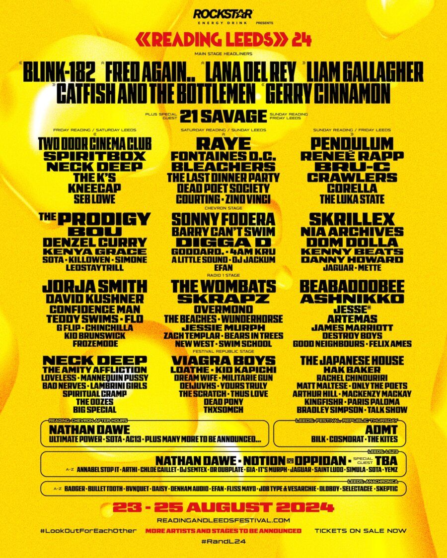 Reading and Leeds Festival 2024 line-up, BBC TV and radio schedule, and tickets