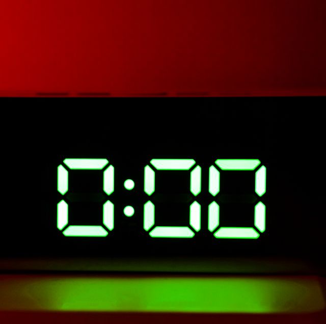real green led digital clock showing time 000