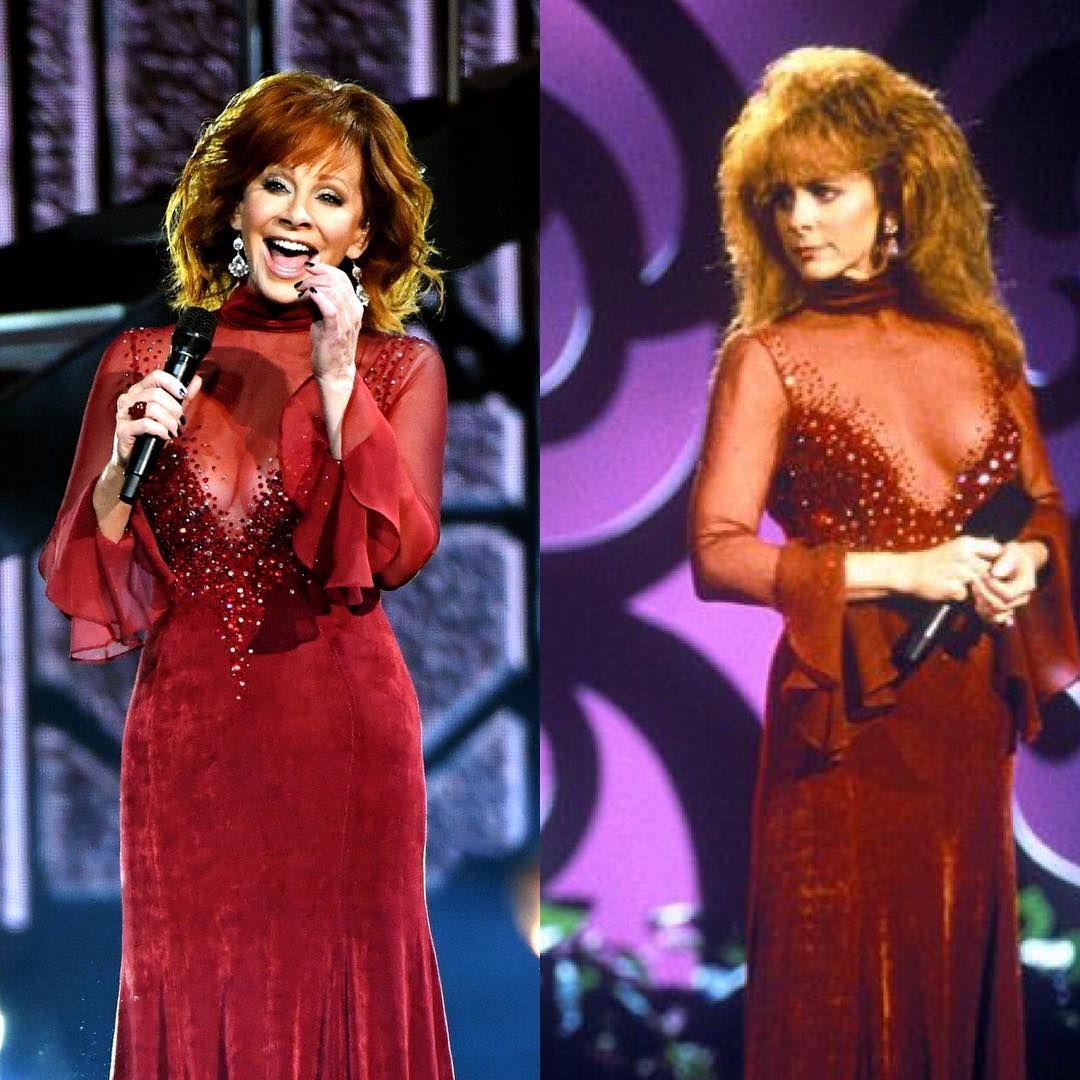Reba McEntire Wears Red Dress From 1993 to ACM Awards 2018
