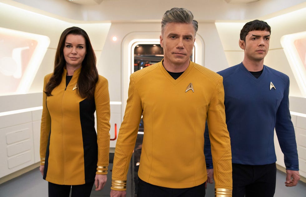 rebecca romijn, anson mount, ethan peck, star trek strange new worlds