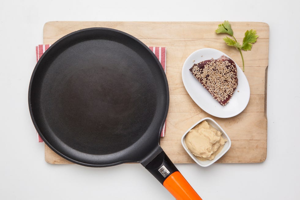 receta de atún en salsa de soja a la plancha con hummus