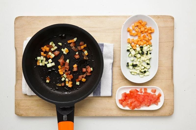 Paso 3: sofrito de verdura para agregar a los espaguetis 