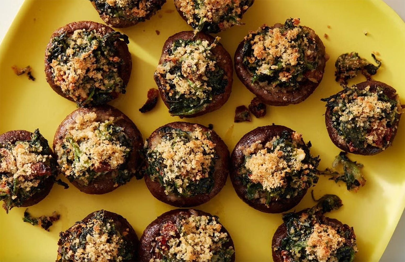 receta en freidora de aire de champiñones a la toscana con parmesano