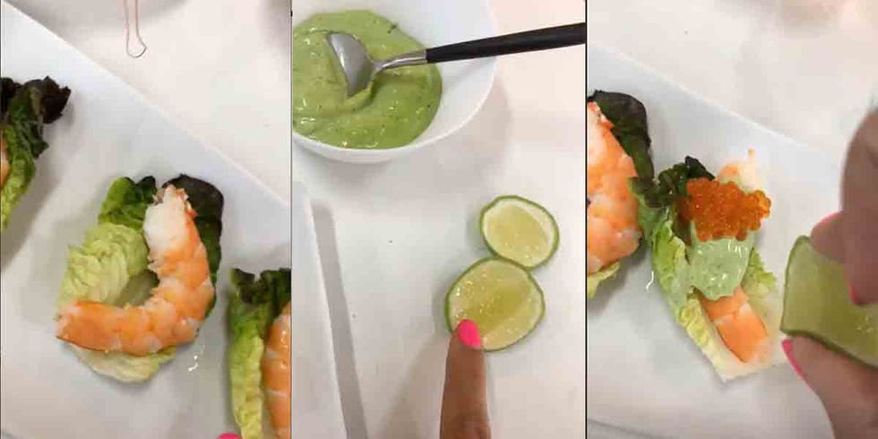 Paso a  paso receta cogollos de lechuga y langostinos
