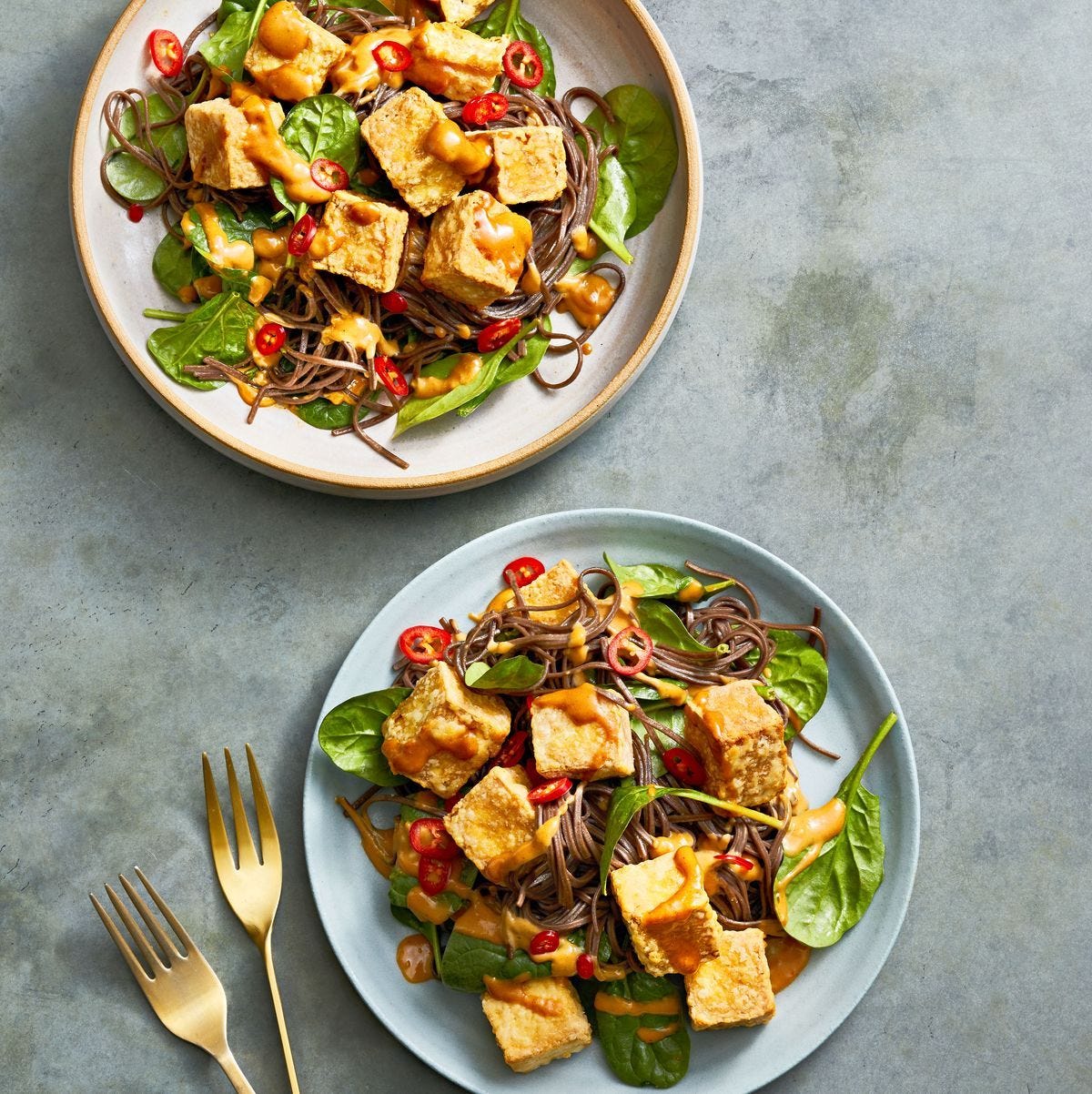 receta de tofu con salsa de cacahuete en freidora de aire