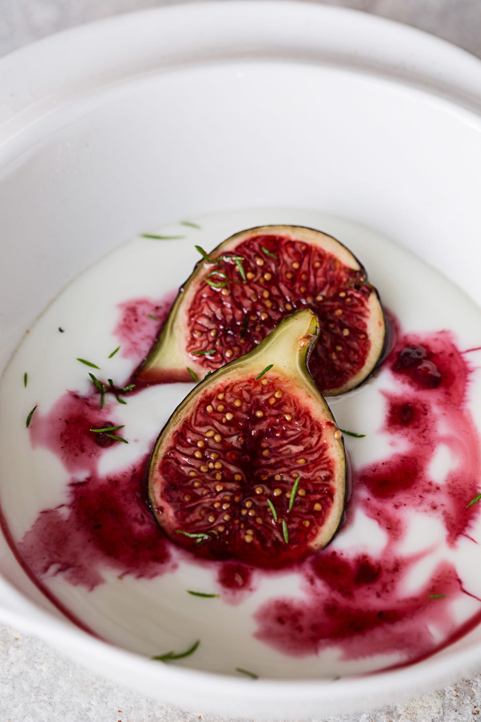 higos glaseados con yogur y lavanda