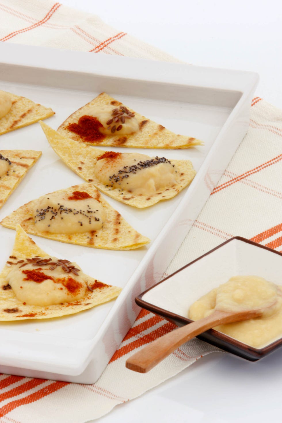 hummus con semillas de sésamo