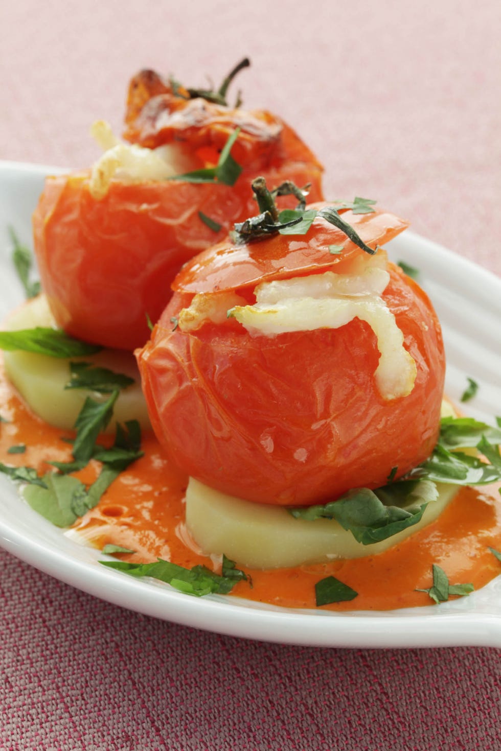 tomates rellenos pimientos