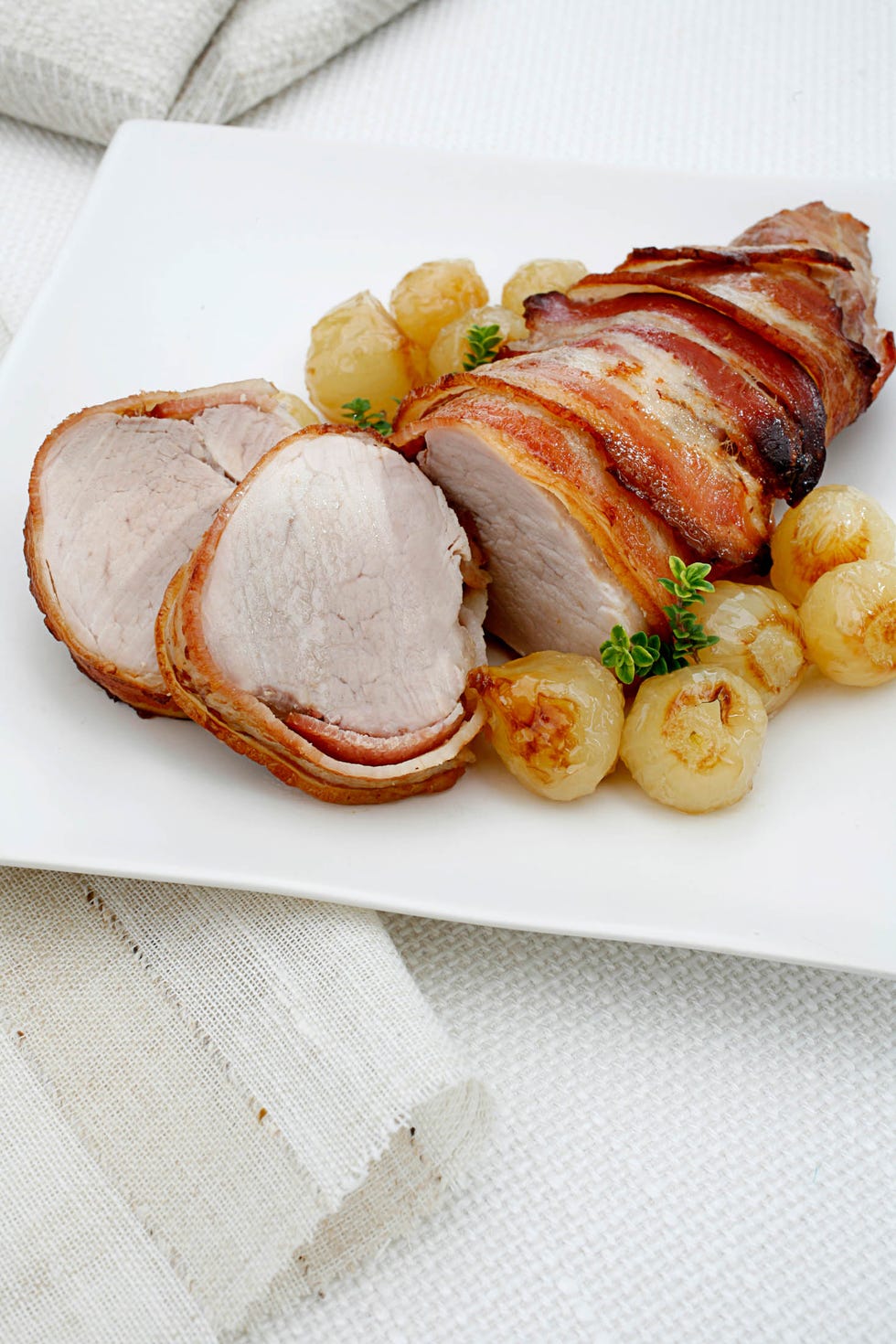 solomillo de cerdo con bacon