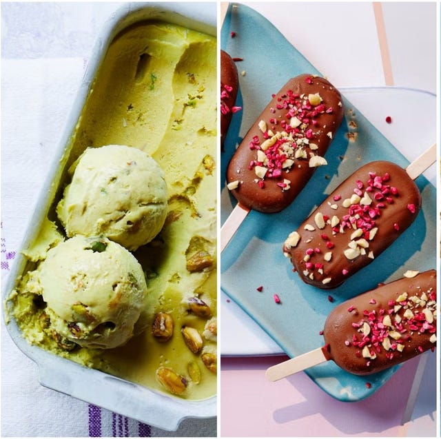 a selection of frozen desserts and ice creams a selection of frozen desserts and ice creams