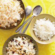 Food, Cuisine, White, Recipe, Dishware, Rice, Kitchen utensil, Ingredient, Steamed rice, Staple food, 