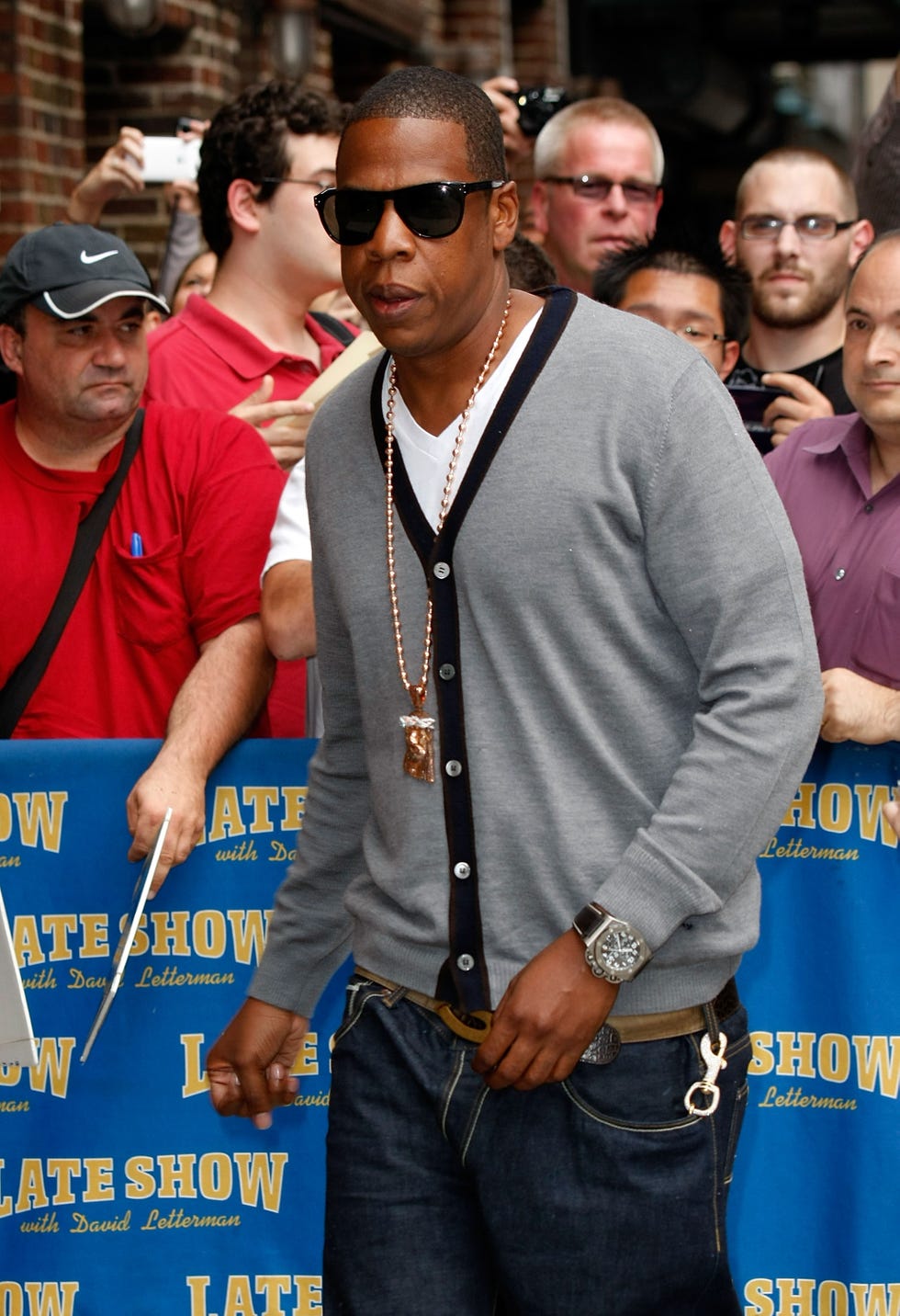 jay z visits "late show with david letterman"   september 9, 2009