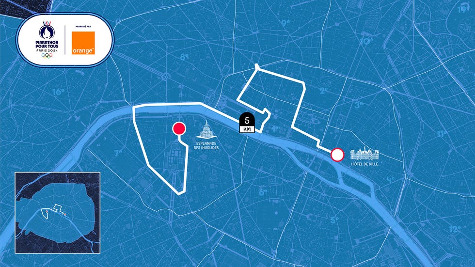 recorrido de la 10k del maratón popular de los juegos olímpicos de parís 2024
