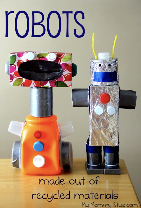 recycled crafts for kids recycled robot
