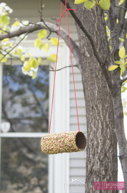 recycled crafts for kids toilet paper roll bird feeder