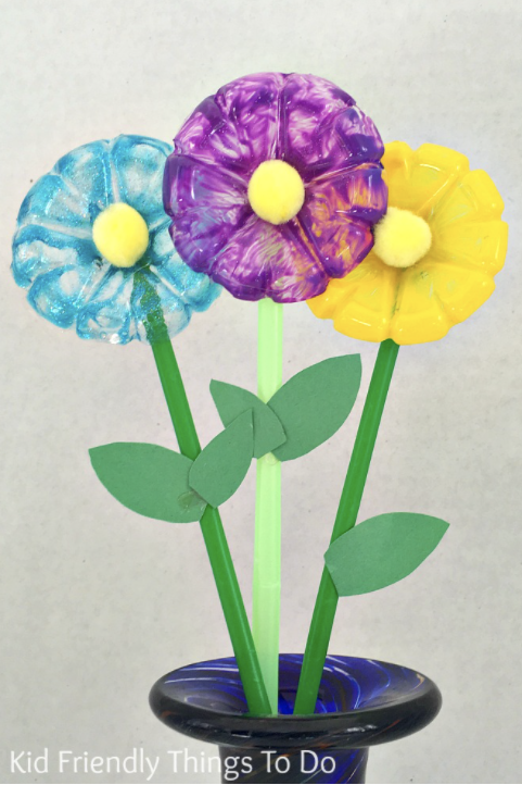 recycled crafts for kids water bottle flowers