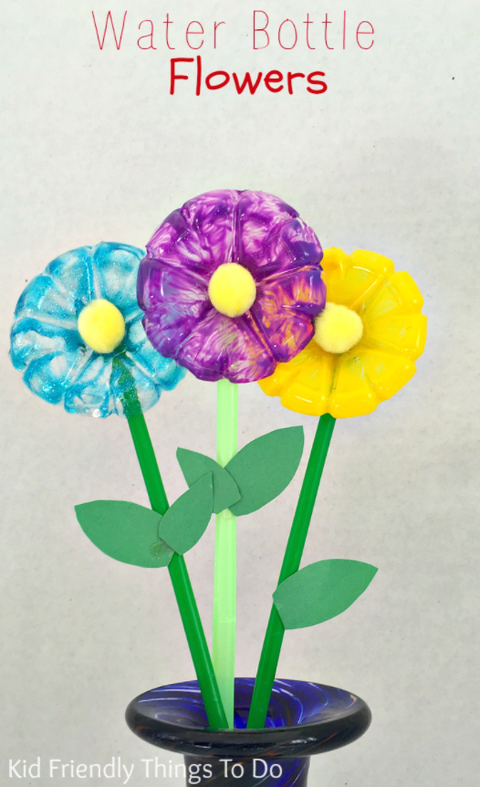 recycled crafts for kids water bottle flowers