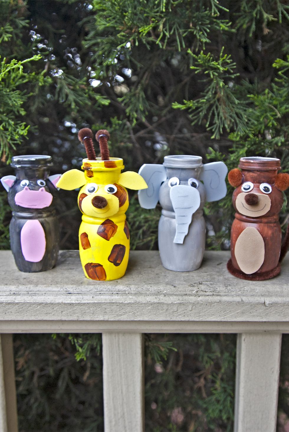 recycled crafts for kids yogurt cup animals