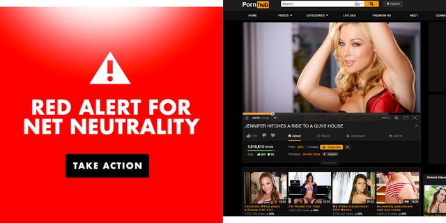 Pornyb Net - Why Pornhub and Reddit Are Blocking Their Sites with Net Neutrality Red  Alerts