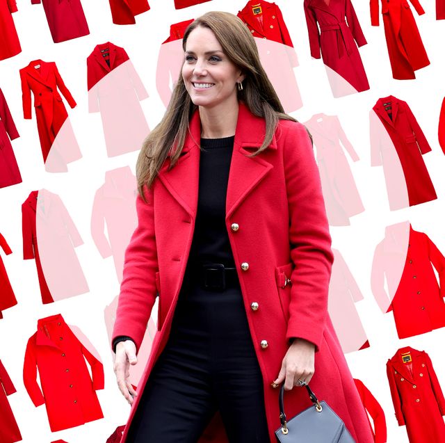Women Luxurious Red Long Wool Coat for Winter