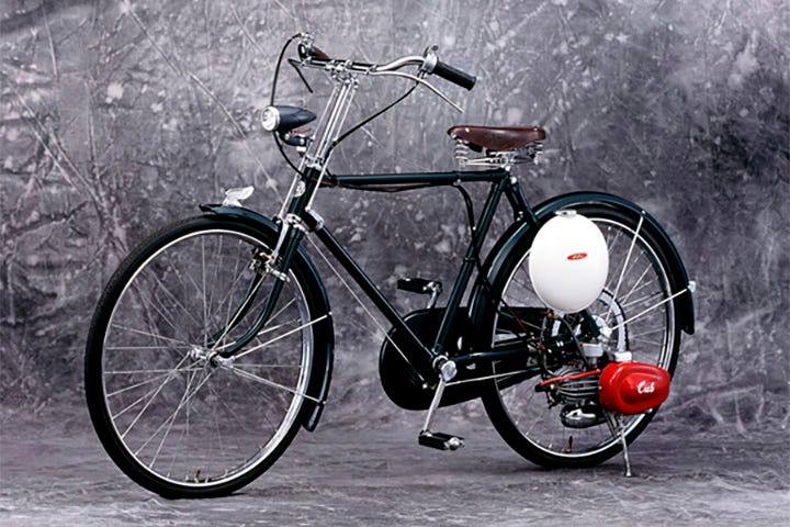 bicycle with helmet