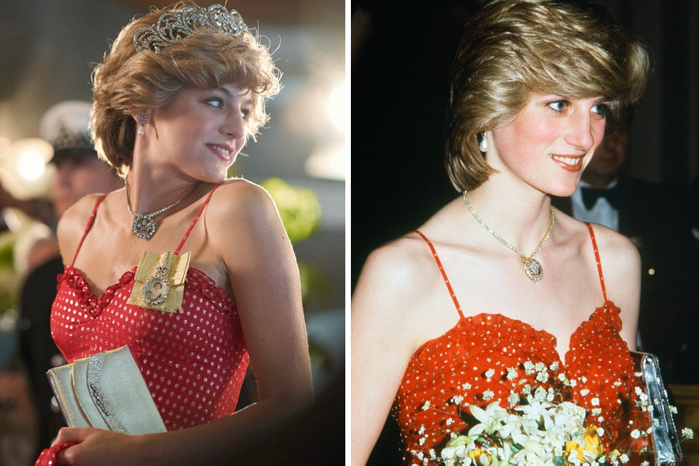 20 Princess Diana Outfits in The Crown Season 4, Compared to Real Life