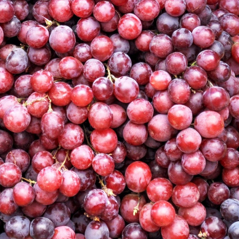Red grapes background