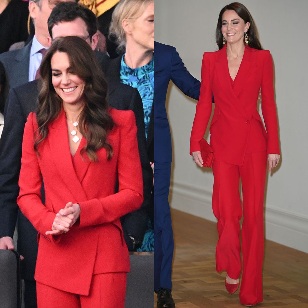 kate middleton red suit rewear
