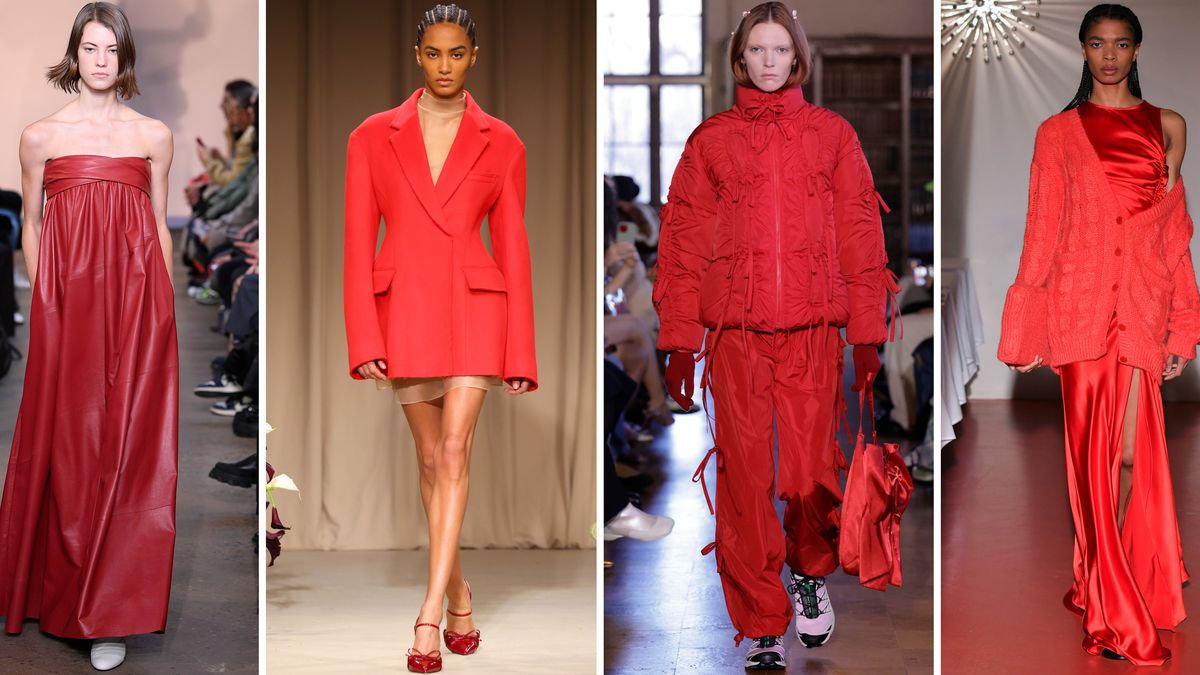 A Red Color Trend Is Already Taking Over the Fall 2023 Runways