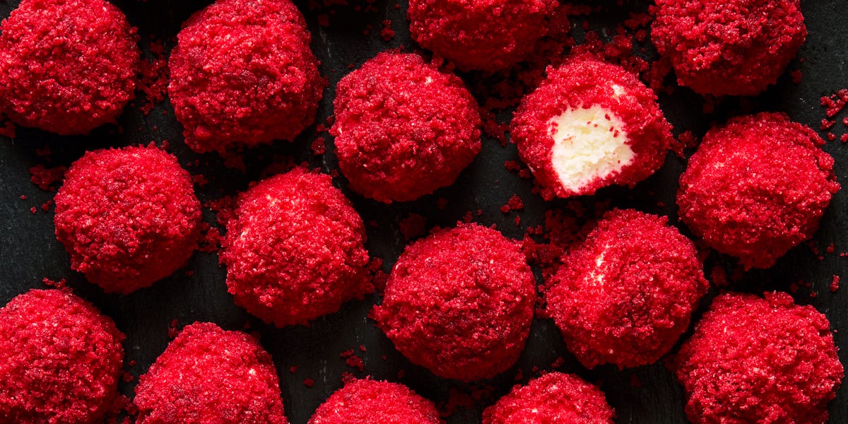 preview for These Red Velvet Cheesecake Bites Are Like Little Balls Of Heaven