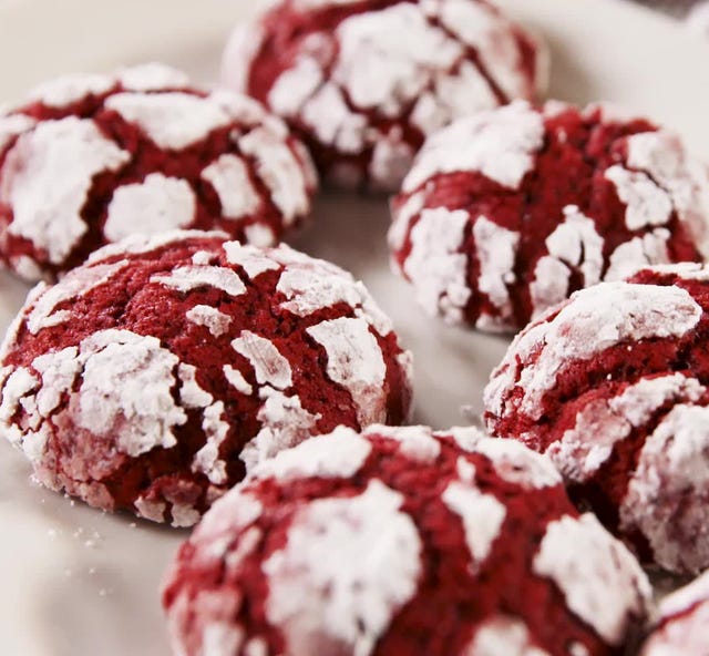 red velvet crinkle cookies