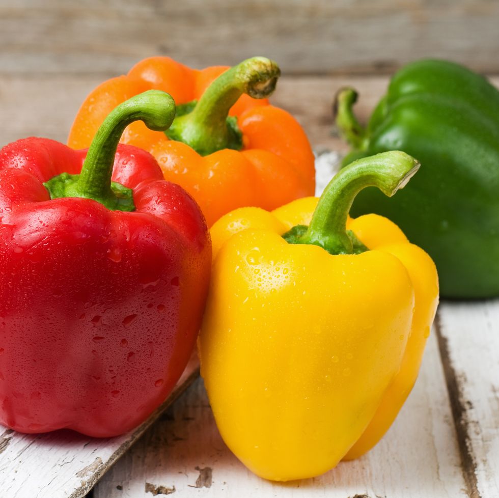 red, yellow, orange and green bell peppers