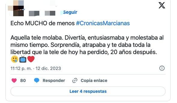 las redes aclaman que vuelva 'crónicas marcianas'