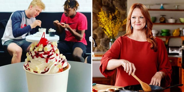 Food, Gelato, Ice cream, Frozen dessert, Dessert, Frozen yogurt, Cuisine, Soft Serve Ice Creams, Sundae, Dairy, 