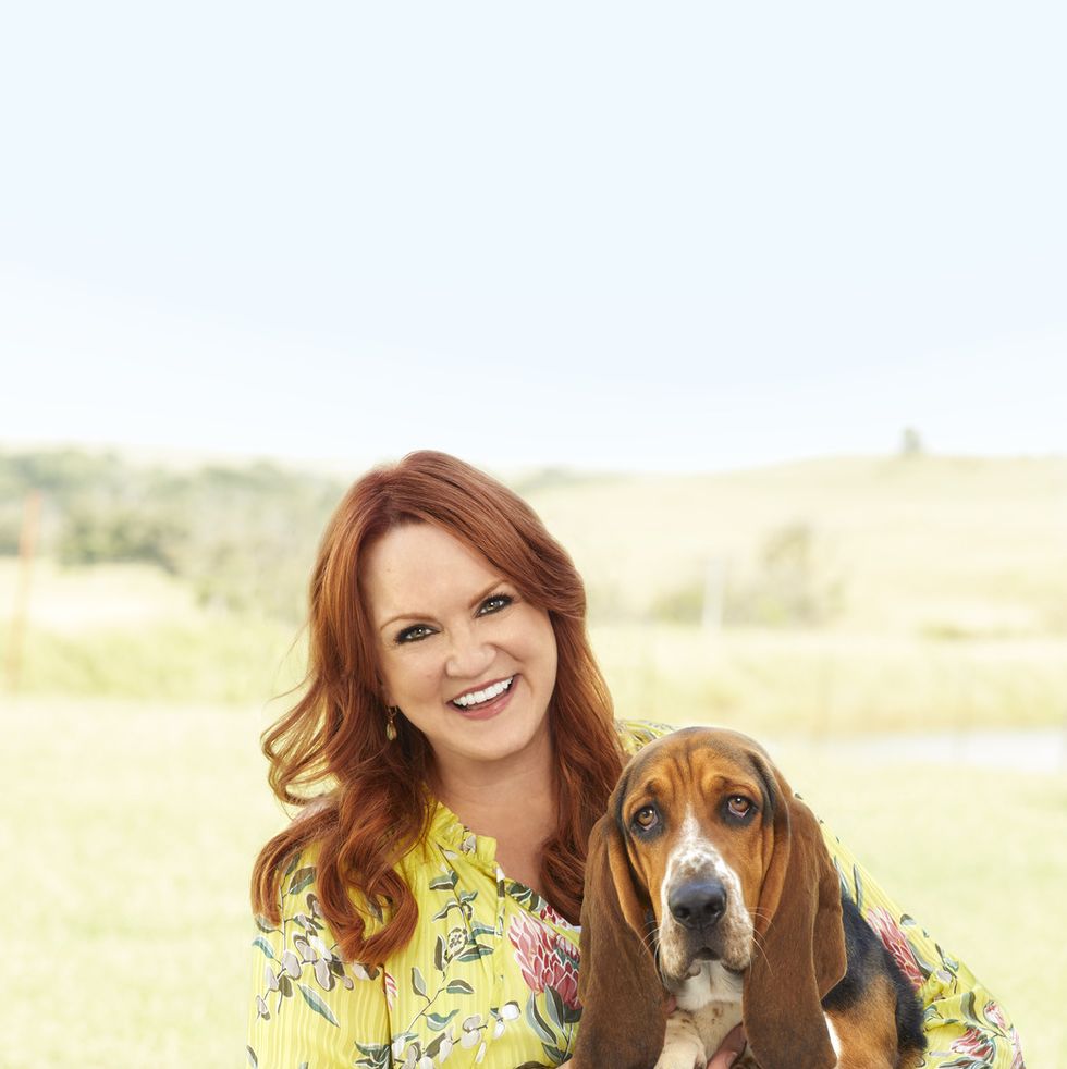 ree drummond with her dog, rusty